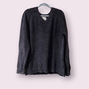 Lucky Brand Pullover V-neck Tight Knit Sweater Mens Size XL Chunky Sweater